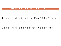 Header Print Program Screenshot 1