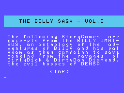 Billy Saga, The - Vol. 1 Screenshot 1