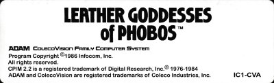 Leather Goddess of Phobos Floppy Disk
