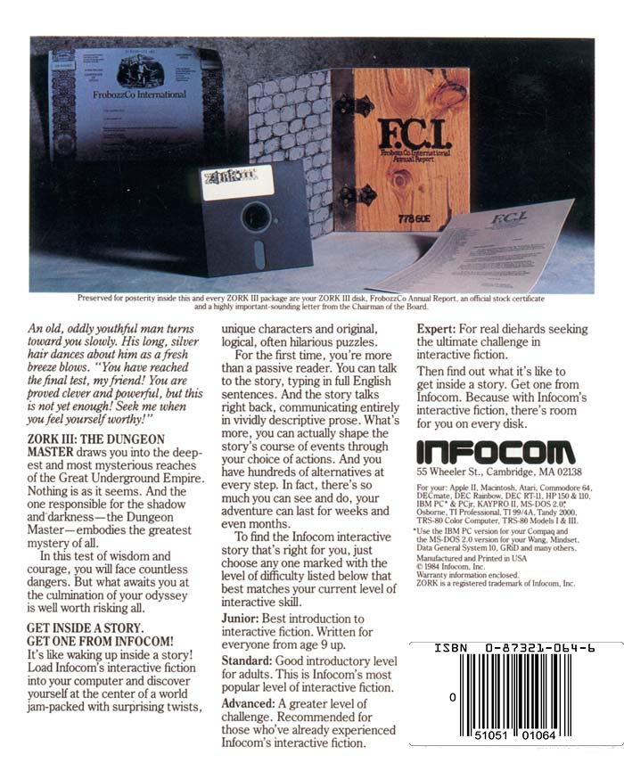 Zork III Package
