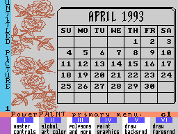 Maine ADAM Library - PowerPAINT Calendar '93 Screenshot 2