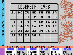 Maine ADAM Library - PowerPAINT Calendar '98 Screenshot 2