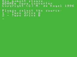 ADAMEm Tape Converter Screenshot 1