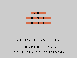 Your Computer Calendar Screenshot 1
