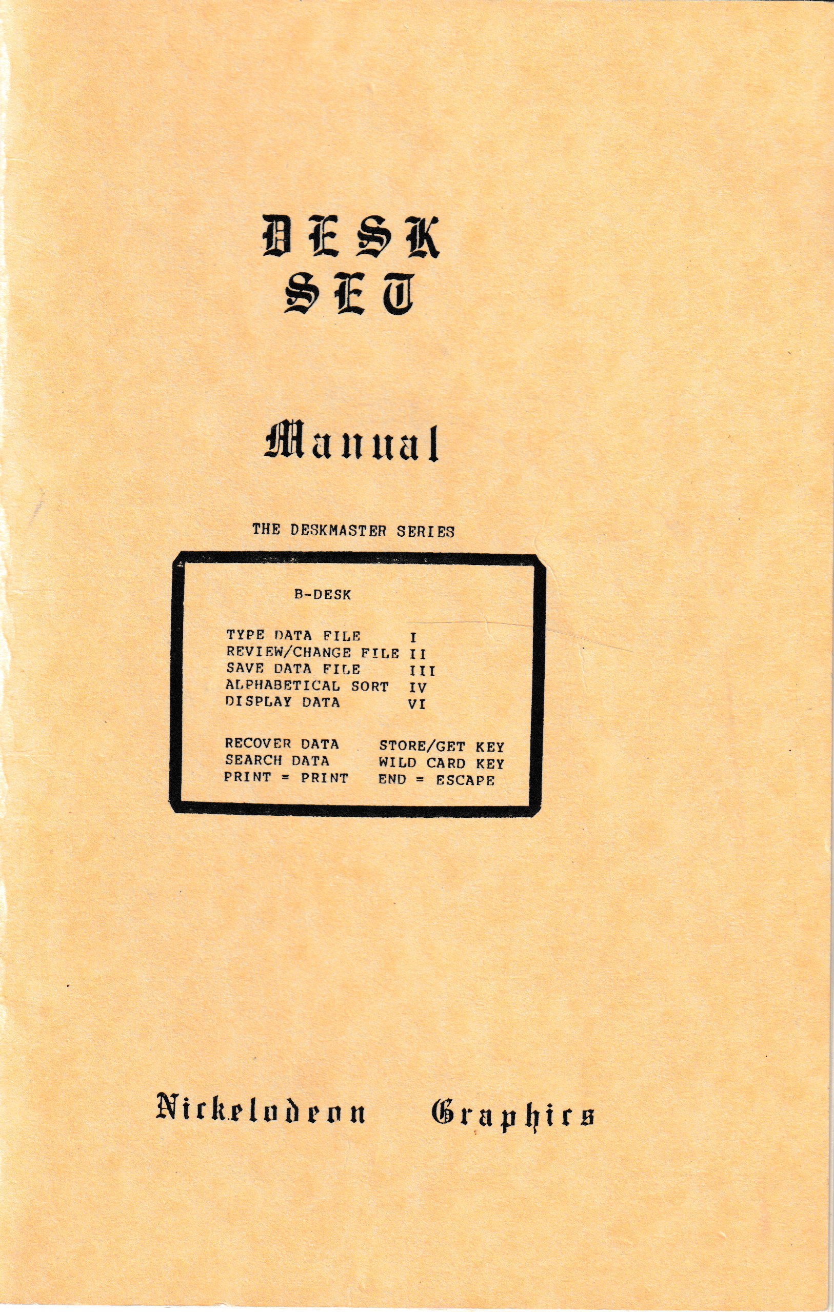 Desk Set Manual Main