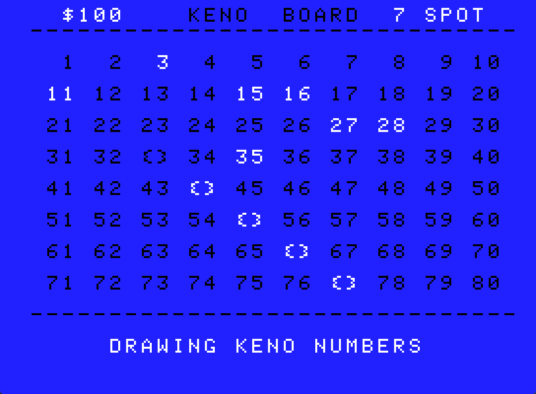 Keno (1987) (Roginsky Games).dsk