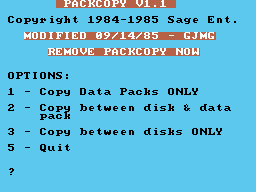 Packcopy 1.1 Screenshot 1