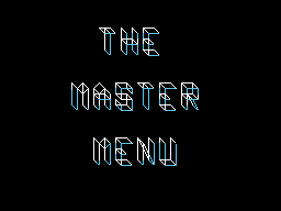 Master Menu Screenshot 1