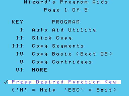Master Menu Screenshot 2