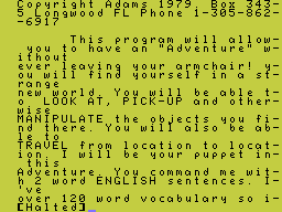 CP/M Adventure Game Screenshot 2