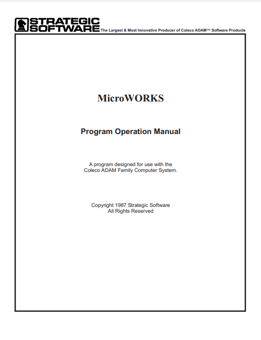 MicroWORKS Manual Main