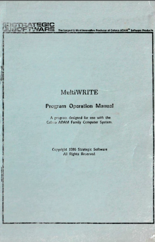 MultiWRITE Manual Main