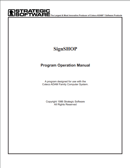 SignSHOP Manual Main