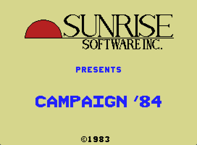 CAMPAIGN '84 Screenshot 1