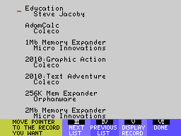 ADAM Software-Hardware Database Screenshot 1