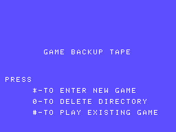 Coleco Game Backup Tape Screenshot 1