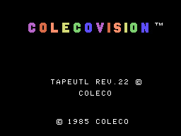 Coleco Tape Utility Rev. 22 Screenshot 1