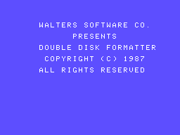 DOUBLE DISK FORMATTER Package