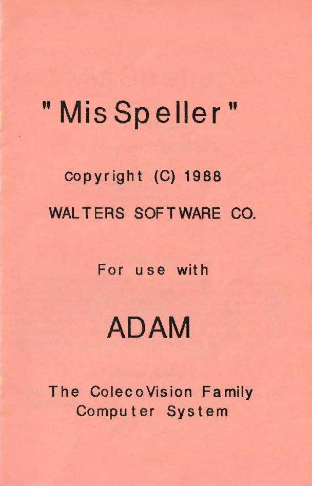 MisSpeller Package