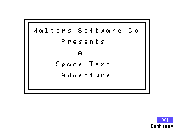 Space Text Adventure Game Screenshot 1