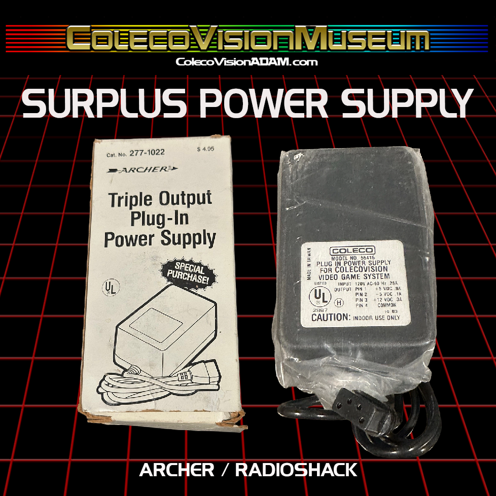 ColecoVision Power Supply (Surplus)