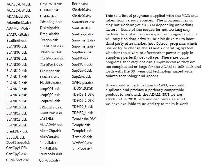 Program List